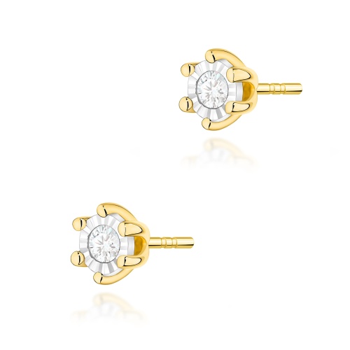 Boucles d’oreilles K0222BT Diamant 2 x 0,08ct Or jaune
