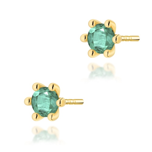 Boucles d’oreilles K0222 Émeraude 2 x 0,30ct Or jaune