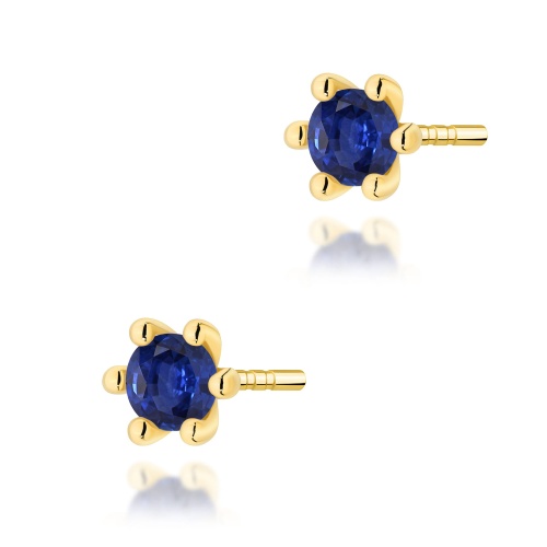 Boucles d’oreilles K0222 Saphir 2 x 0,15ct Or jaune