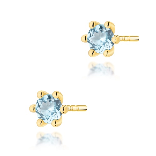 Nahrdelnik K0222 Topás 2 x 0,15ct Žlté zlato