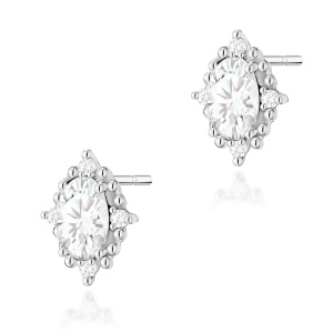 Kolczyki K0512 Diament Laboratoryjny 2 x 0,25ct białe złoto