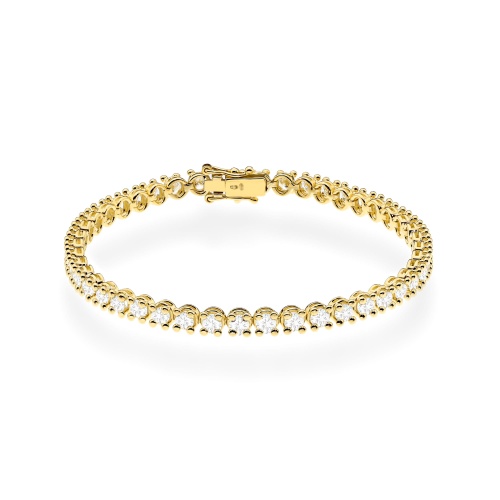 Bransoletka B0028 z diamentami żółte złoto