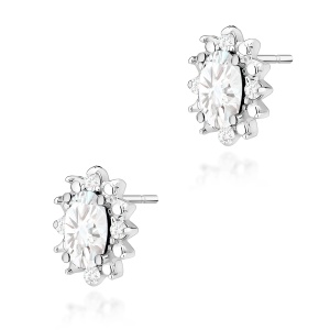 Kolczyki K0513 Diament Laboratoryjny 2 x 0,25ct białe złoto