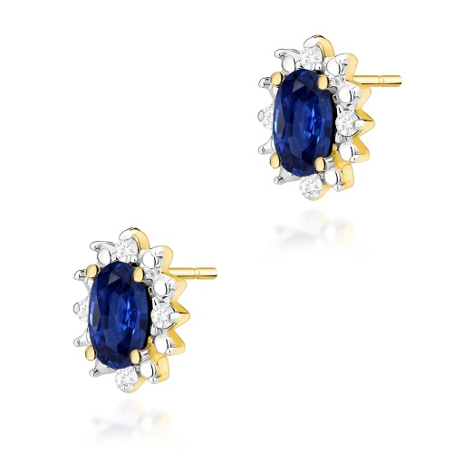 Boucles d’oreilles K0513 Saphir 2 x 0,30ct Or jaune
