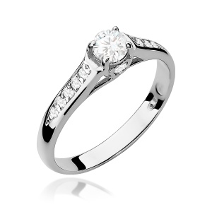 Pierścionek W0016 Diament 0,23ct białe złoto