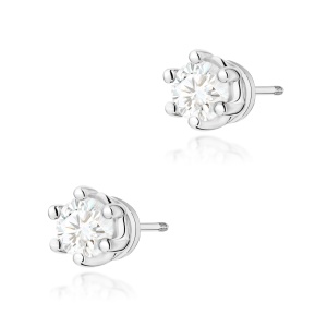 Kolczyki K0068 Diament 2 x 0,15ct białe złoto sztyft zakręcany