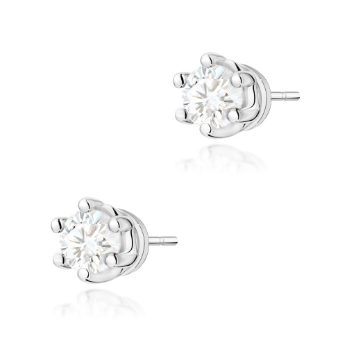 Kolczyki K0068 Diament Laboratoryjny 2 x 0,15ct białe złoto