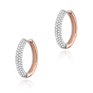 Kolczyki K0515 z diamentami różowe złoto