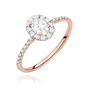 Pierścionek W0584 0,30ct różowe złoto