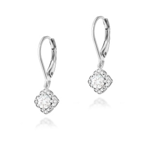 Kolczyki K0571 Diament Laboratoryjny 2 x 0,25ct białe złoto