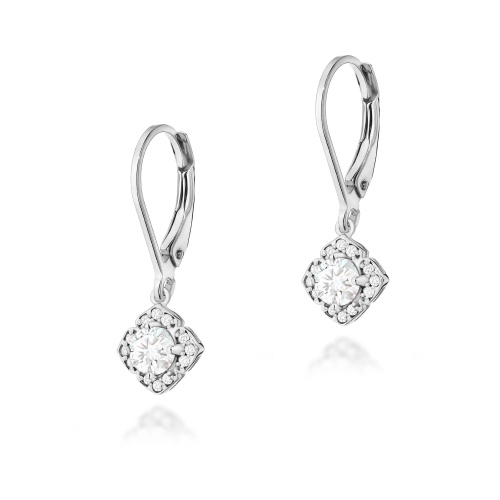 Boucles d’oreilles K0571 Diamant de laboratoire 2 x 0,25ct Or blanc