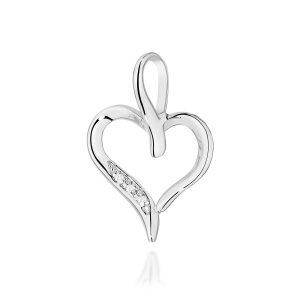 Zawieszka Z0011 z diamentami białe złoto