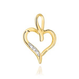 Zawieszka Z0011 z diamentami żółte złoto