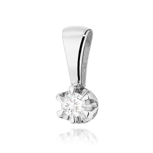 Zawieszka Z0032 Diament 0,08ct białe złoto