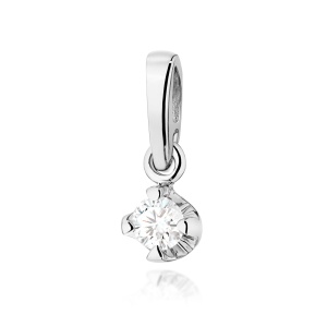 Zawieszka Z0034 Diament 0,08ct białe złoto