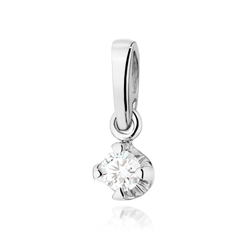 Pendentif Z0034 Diamant 0,08ct Or blanc