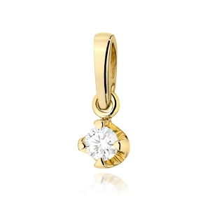 Zawieszka Z0034 Diament 0,08ct żółte złoto