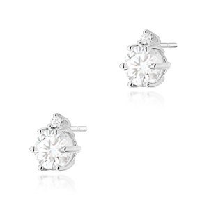 Kolczyki K0076 Diament Laboratoryjny 2 x 0,50ct białe złoto