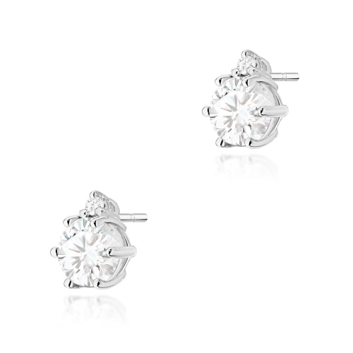 Kolczyki K0076 Diament Laboratoryjny 2 x 0,50ct białe złoto