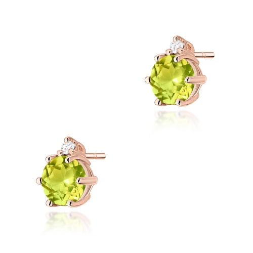 Kolczyki K0076 Oliwin 2 x 0,60ct różowe złoto