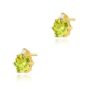 Kolczyki K0076 Oliwin 2 x 0,60ct żółte złoto