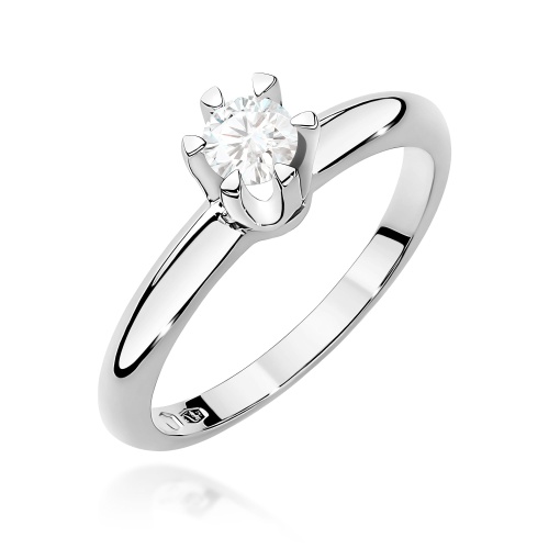 Inel W0267 Diamant de laborator 0,30ct Aur alb