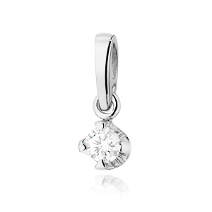 Zawieszka Z0034 Diament 0,10ct białe złoto