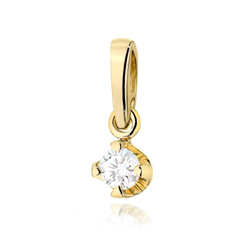 Zawieszka Z0034 Diament 0,10ct żółte złoto