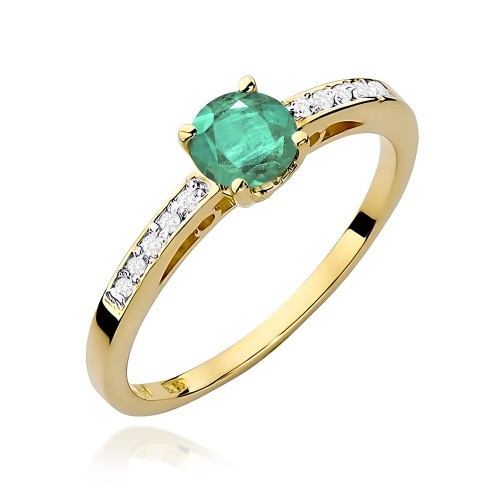 Bague W0066 Émeraude 0,50ct Or jaune