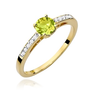 Pierścionek W0066 Oliwin 0,60ct żółte złoto