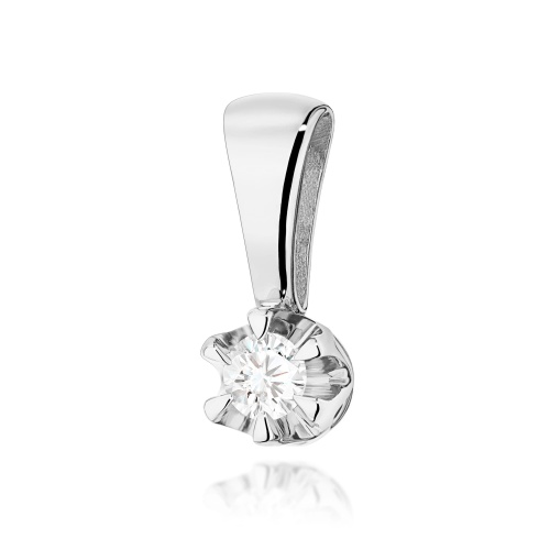 Pendentif Z0032 Diamant 0,12ct Or blanc
