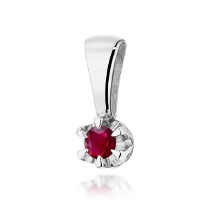 Zawieszka Z0032 Rubin 0,15ct białe złoto