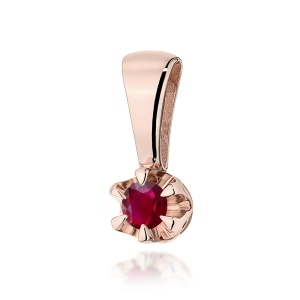 Zawieszka Z0032 Rubin 0,15ct różowe złoto