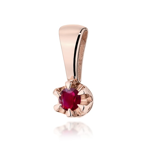 Pendentif Z0032 Rubis 0,15ct Or rose