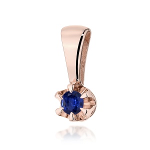 Zawieszka Z0032 Szafir 0,15ct różowe złoto