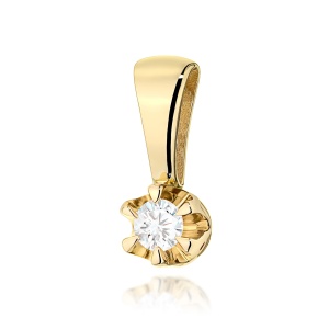 Zawieszka Z0032 Diament 0,12ct żółte złoto