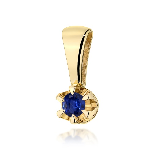 Zawieszka Z0032 Szafir 0,15ct żółte złoto