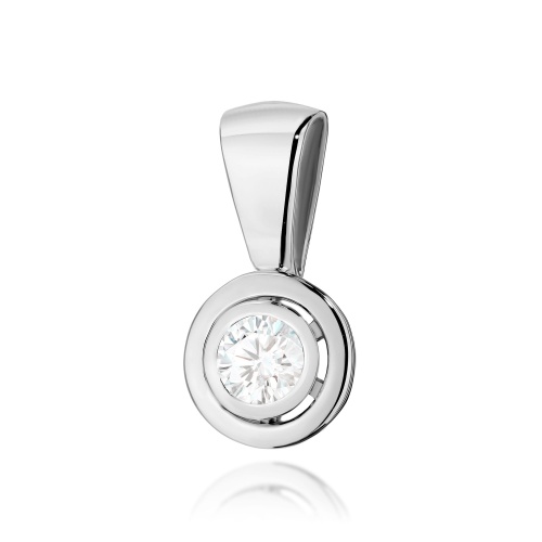 Pendentif Z0294 Diamant de laboratoire 0,20ct Or blanc