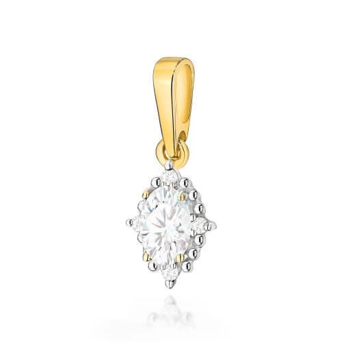Pendentif Z0512 Diamant de laboratoire 0,25ct Or jaune