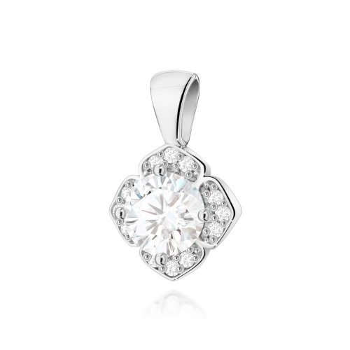 Pendentif Z0571 Diamant de laboratoire 0,50ct Or blanc