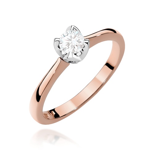 Pierścionek W0047 Diament 0,30ct różowe złoto