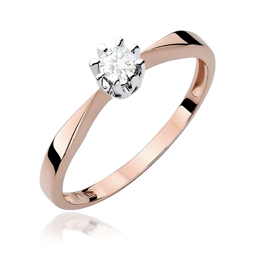 Bague W0173 Diamant 0,15ct Or rose