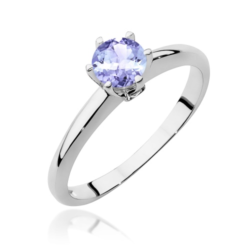 Pierścionek W0557 Tanzanit 0,50ct białe złoto
