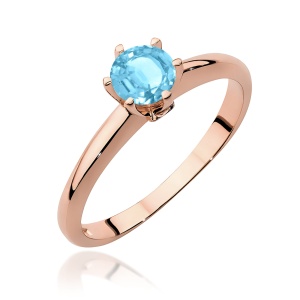Pierścionek W0557 Topaz Swiss 0,50ct różowe złoto