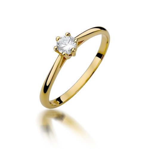 Gyűrű W0365 Gyémánt 0,15ct Sárgaarany 375