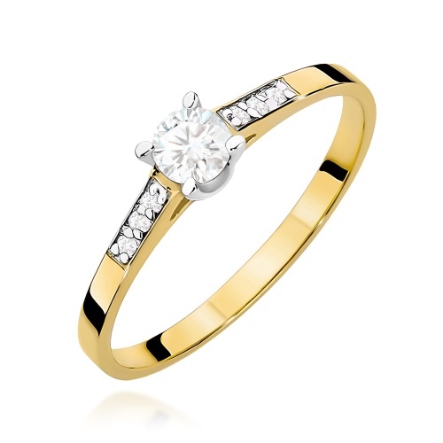 Gyűrű W0399 Gyémánt 0,15ct Sárgaarany 375