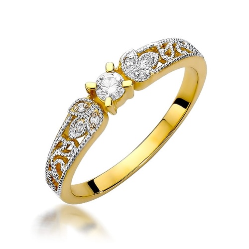 Ring W0411 Diamant 0,10ct Gelbgold 375