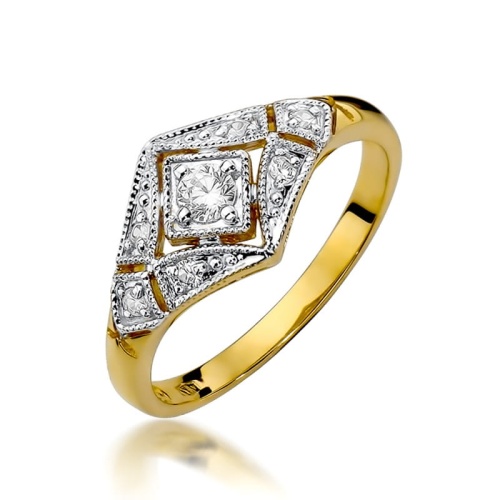 Ring W0412 Diamant 0,10ct Gelbgold 375