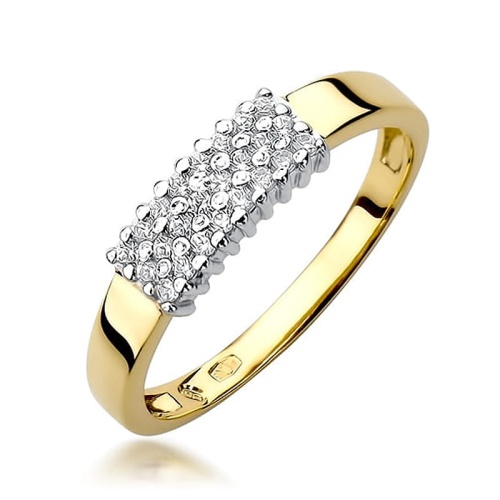 Ring W0418 mit Diamanten Gelbgold 375