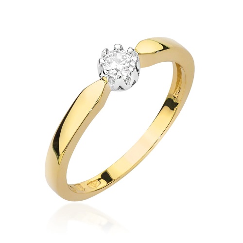 Ring W0450B Diamant 0,15ct Gelbgold 375